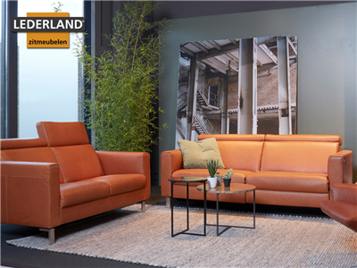 Lederland UTRECHT Showroommodel Gomera 2 + 3 zits incl. 2 elektr. relax + accu